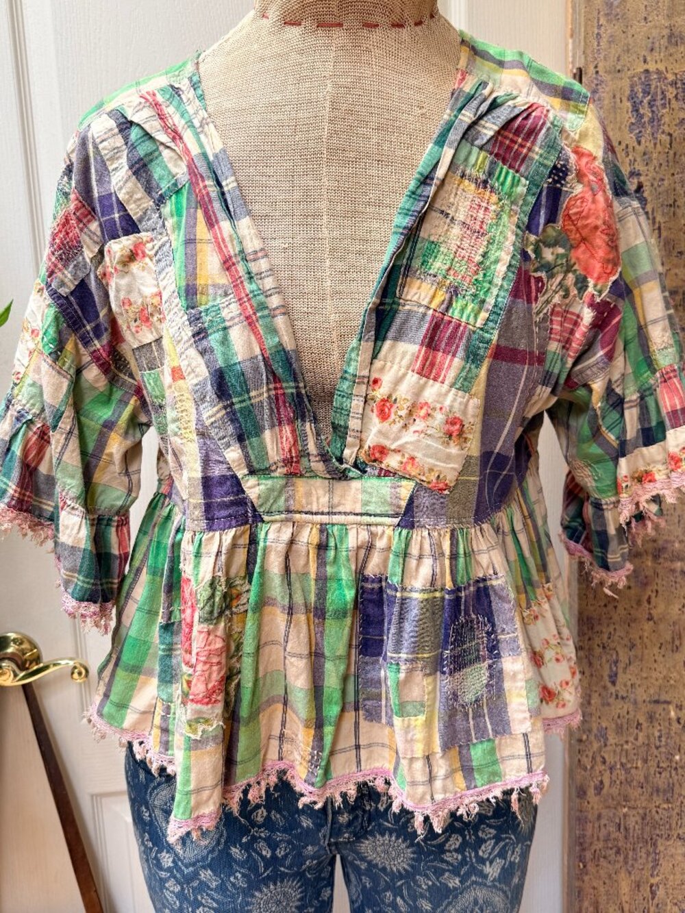Magnolia Pearl Dear Liza Patchwork Blouse